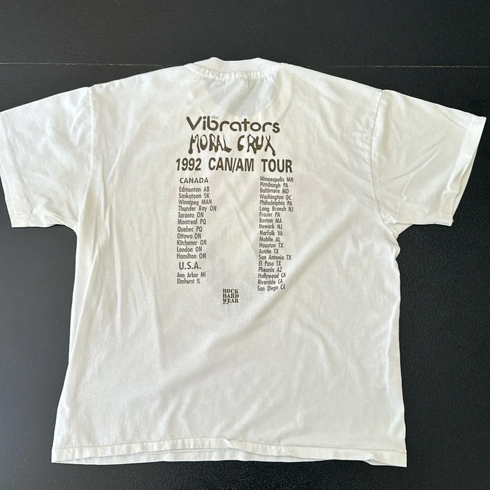 Vintage Punk Vibrators tour t-shirt from 1992. Backprint. - Picture 3 of 7
